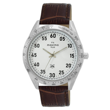 Maxima ATTIVO Men White Dial Analogue Watch - 62580LMGI